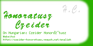 honoratusz czeider business card